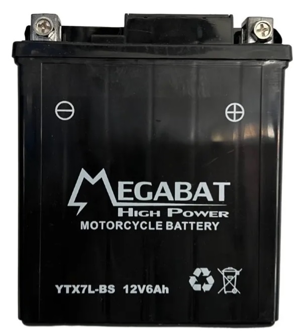 BATERIA MOTO MEGABAT YTX7L-BS 12V 6AH
